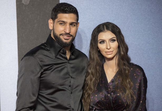 Bokser Amir Khan (L) z żoną Faryal Makhdoom