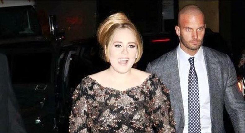 Adele and her bodyguard, Pete Van Der Veen