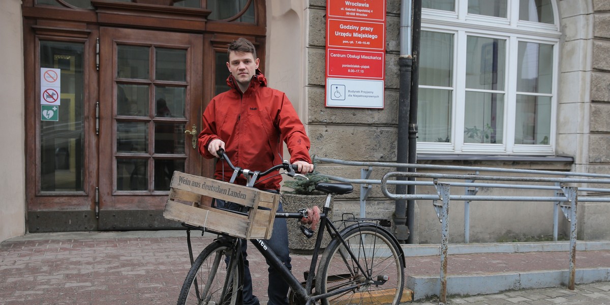 Daniel Chojnacki oficer rowerowy z Wrocławia