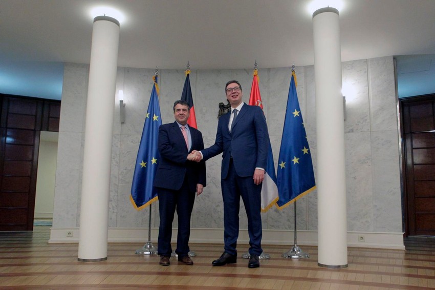 Zigmar Gabrijel i Aleksandar Vučić