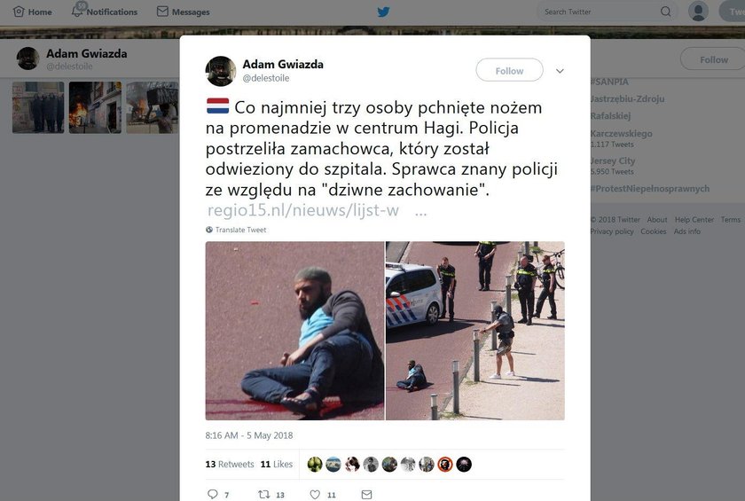 Nożownik zaatakował na promenadzie. Są ranni