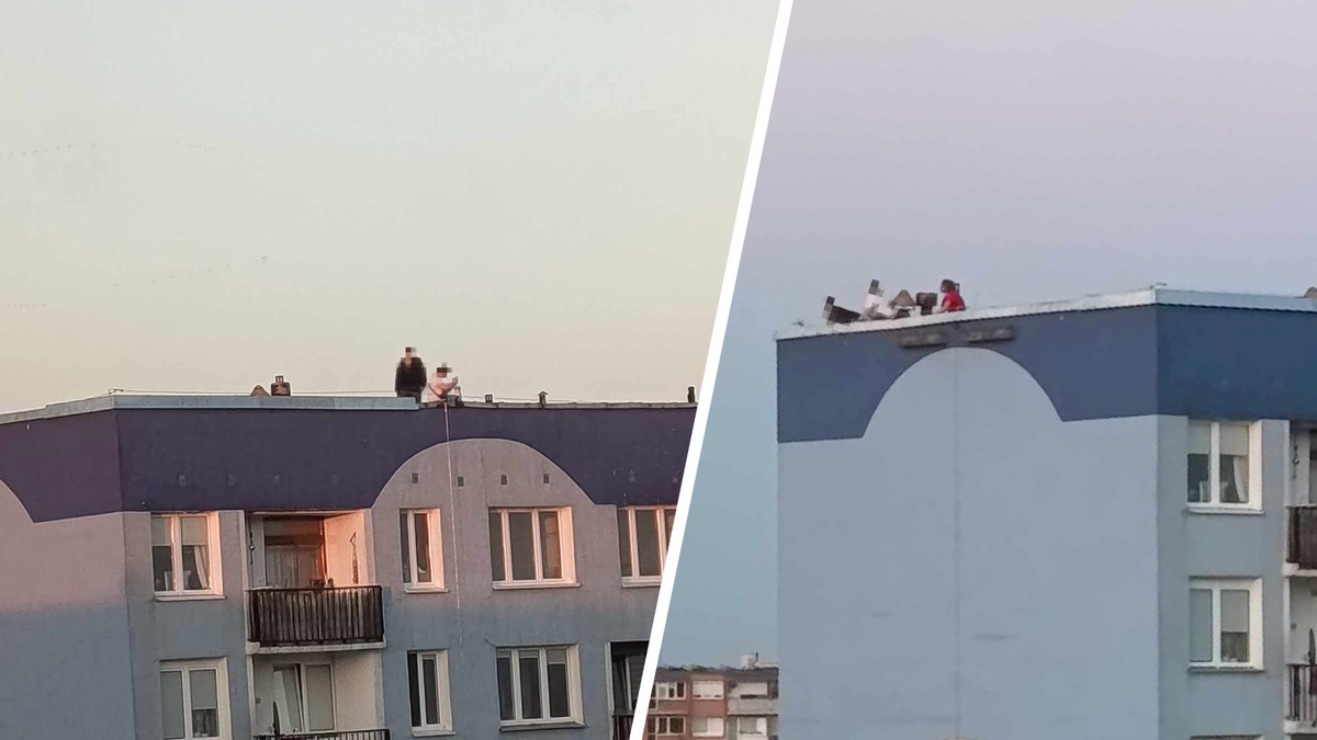 Niebezpieczna zabawa nastolatków na wieżowcu w Łodzi. Internauci podzieleni