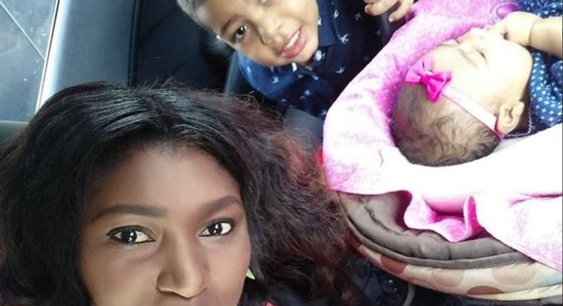 Ufuoma McDermott with her kids 