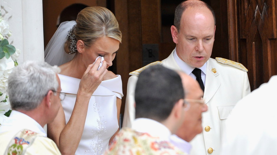 Charlene płacze na swoim ślubie