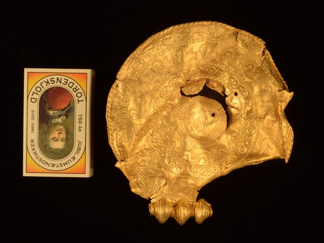 One of the gold medallions discovered in the hoard.