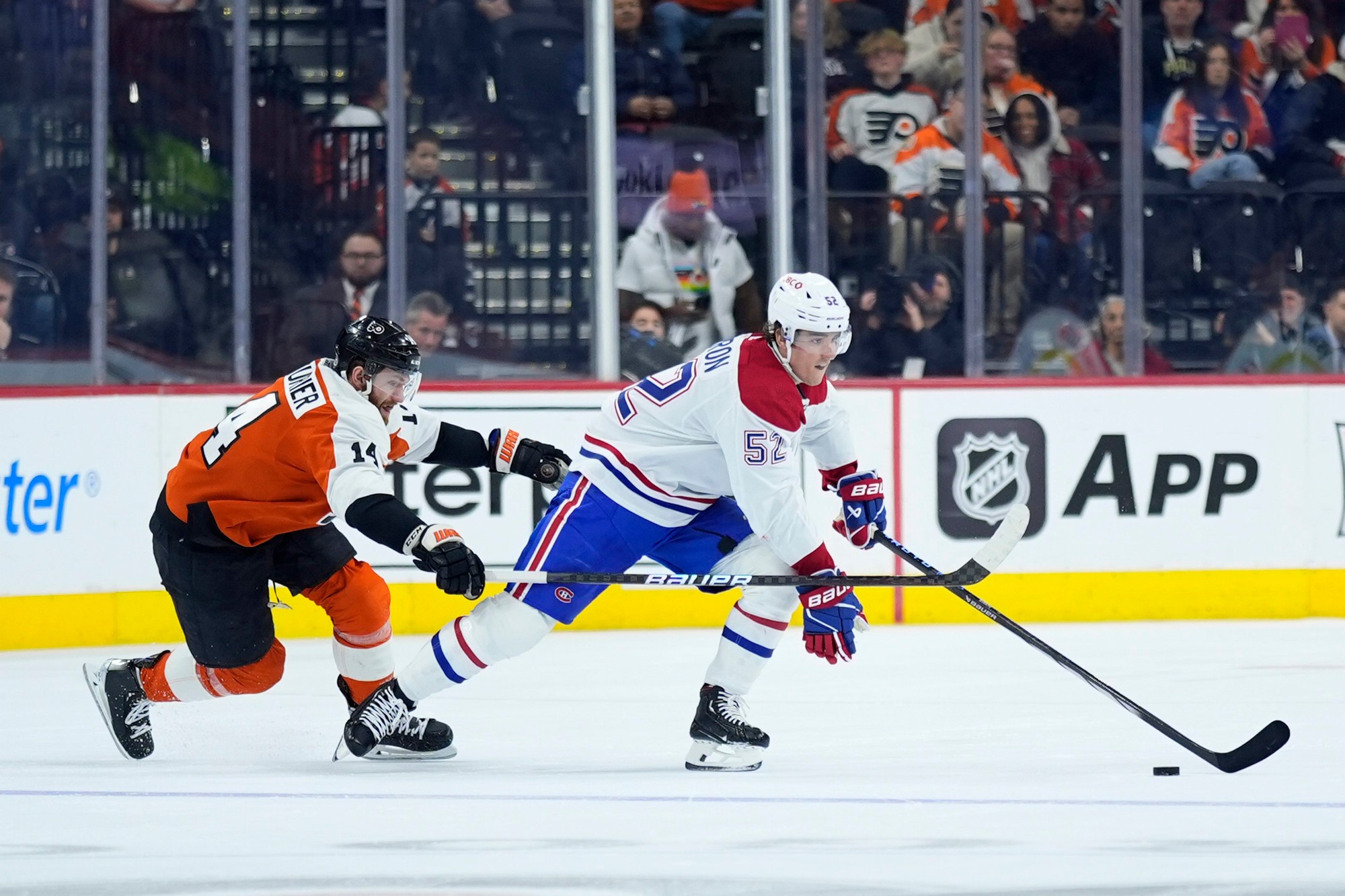 Zápas NHL: Philadelphia Flyers - Montreal Canadiens.