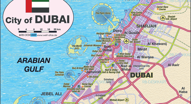 Map of Dubai