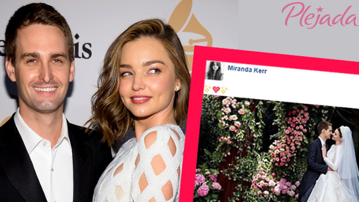 Miranda Kerr i Evan Spiegel wzięli ślub pod koniec maja tego roku. Teraz modelka pochwaliła się zdjęciami w sukni ślubnej na potrzeby sesji dla magazynu "Vogue". Nie da się ukryć, że australijska gwiazda i jej mąż są piękną parą.