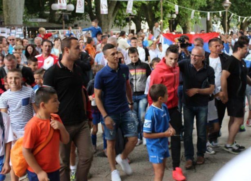 Na dočeku "zlatnog orlića" u Trebinju