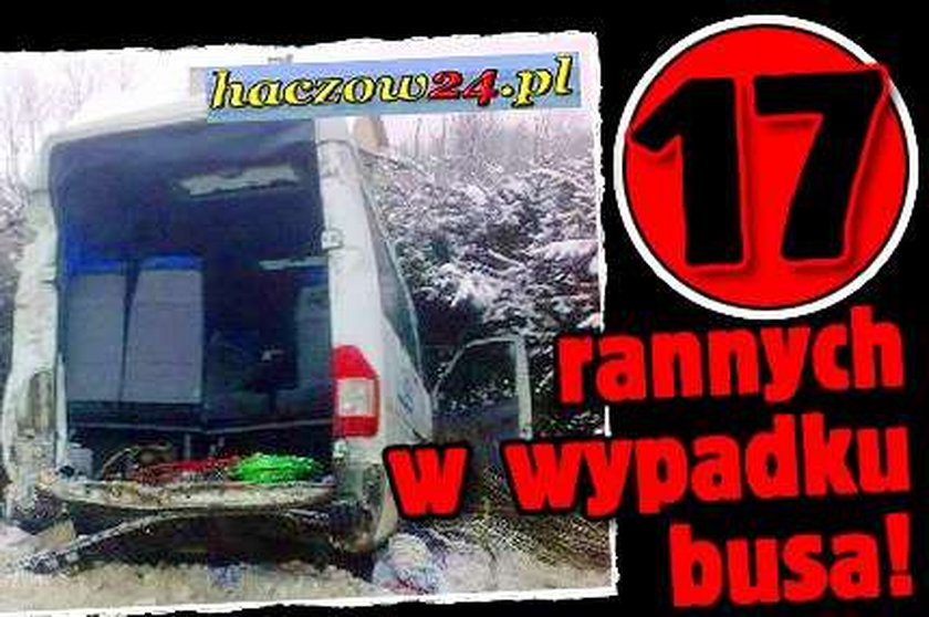 17 rannych w wypadku busa!