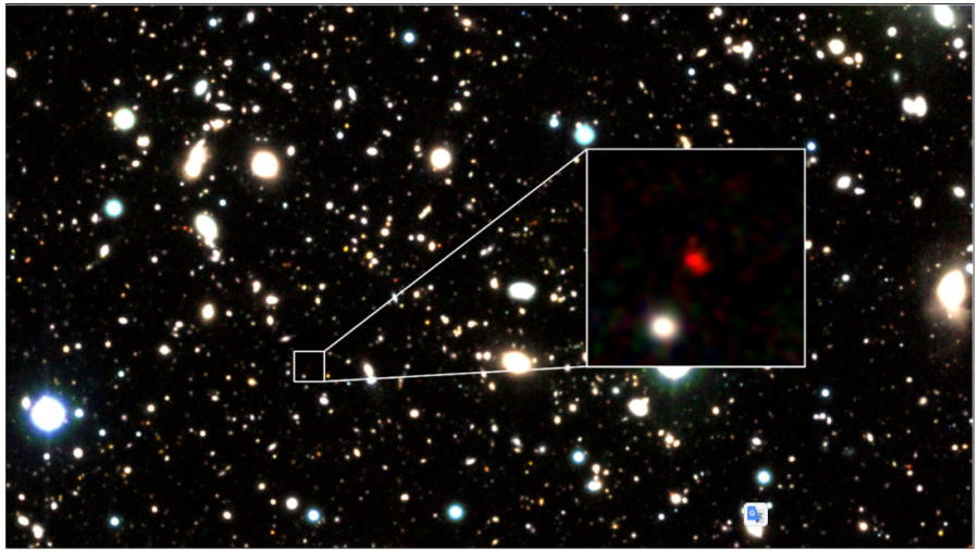 Galaktyka HD1, fot.  Harikane et al.