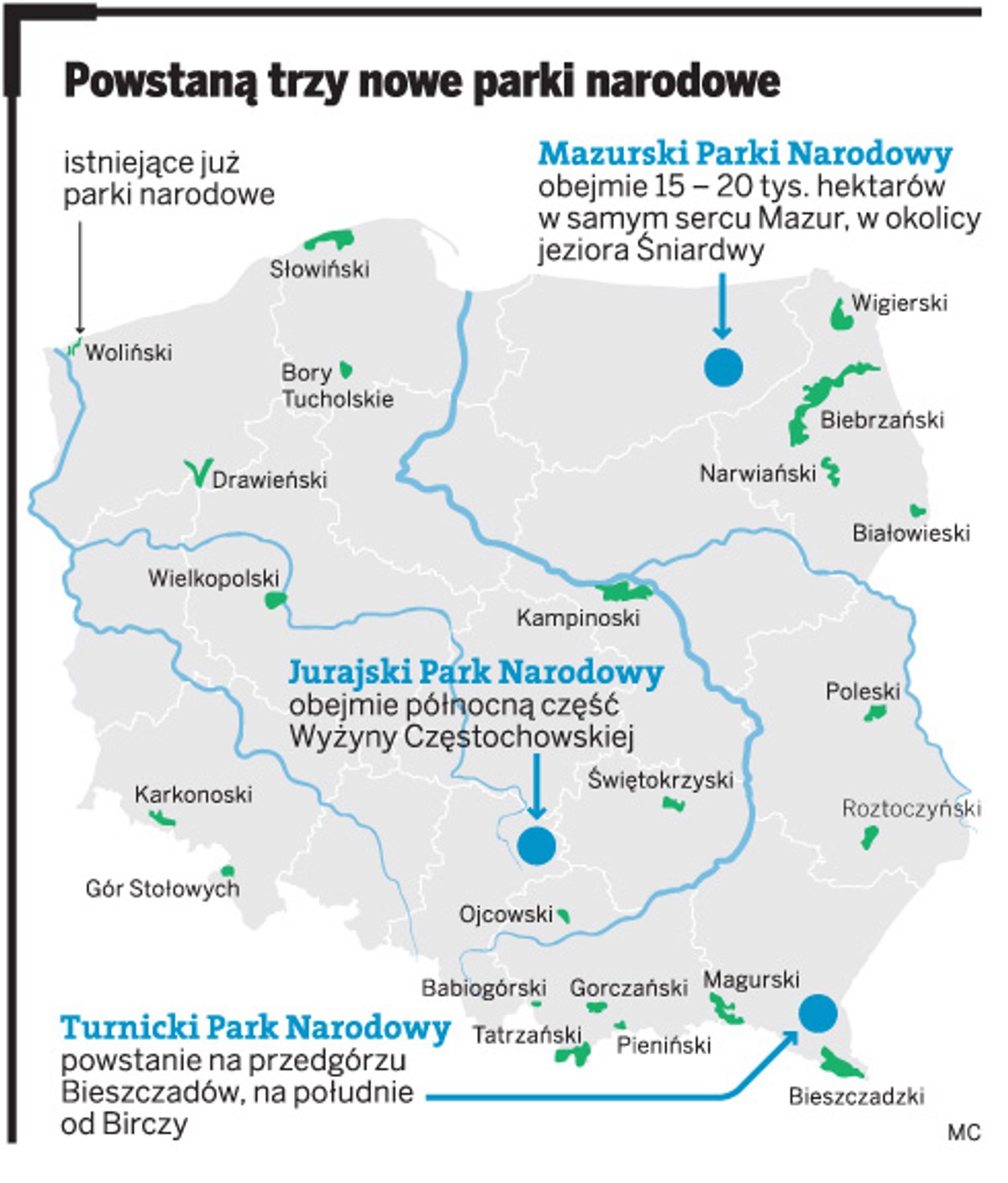 Powstaną trzy nowe parki narodowe