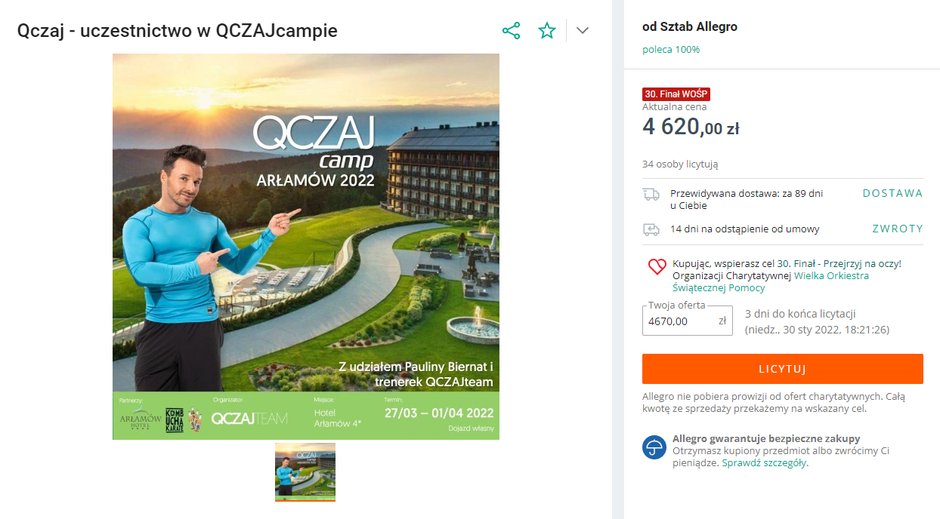 QCZAJ oferuje uczestnictwo w jego campie