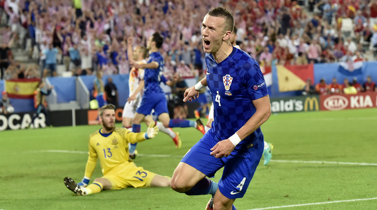 Ivan Perisic góljával a horvátok nyertek a spanyolok ellen 2-1-re /Fotó: AFP