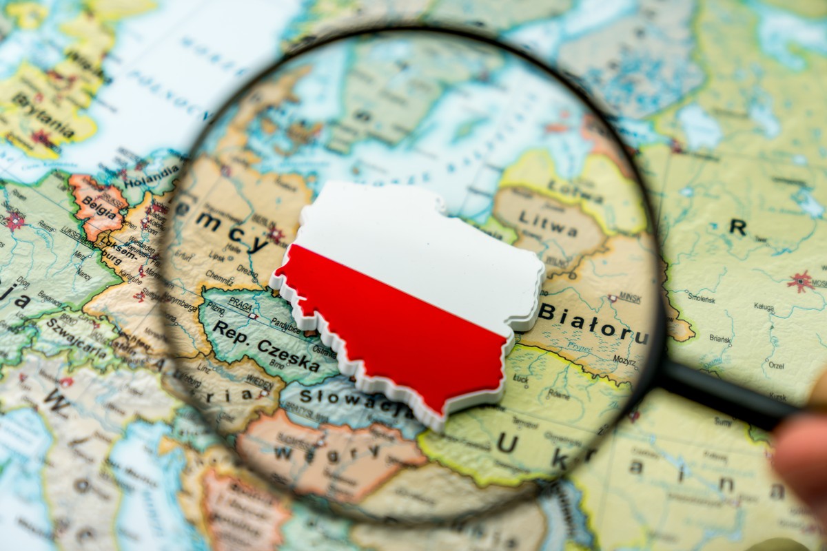 White,And,Red,Poland,On,Map,Of,Europe,(polish,Language