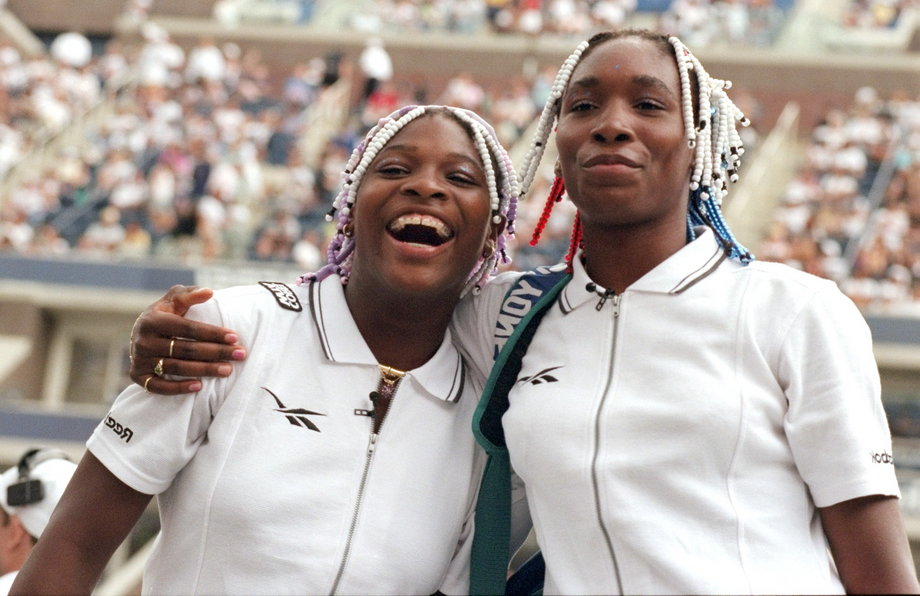 Serena i Venus Williams podczas US Open w 1997 r.
