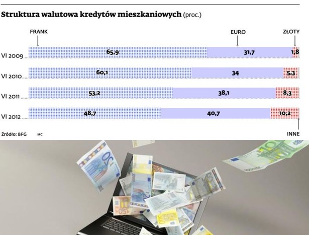 Struktura walutowa kredytów mieszkaniowych