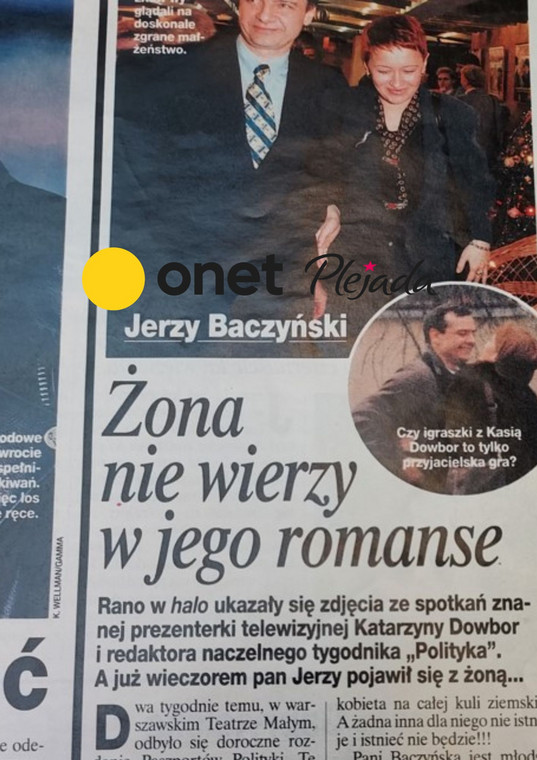 Jerzy Baczyński z żoną na rozdaniu Paszportów "Polityki"