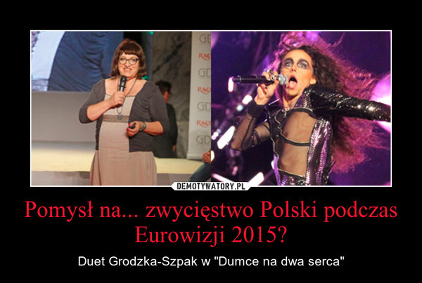 Anna Grodzka i Michał Szpak - mem