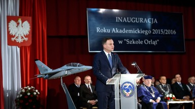 Prezydent Duda podczas inauguracji roku akademickiego w Dęblinie