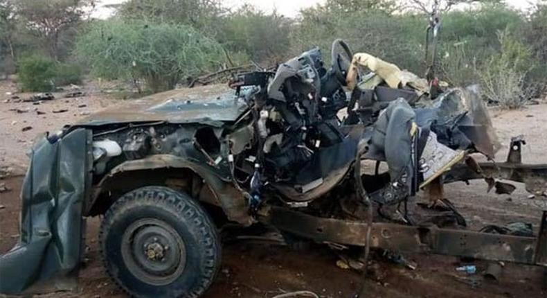A Toyota Land Cruiser 10 Police officers were killed in deadly attack by suspected Al Shabaab militants