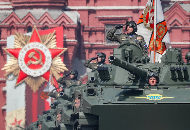 Próba przed paradą na Placu Czerwonym w Moskwie