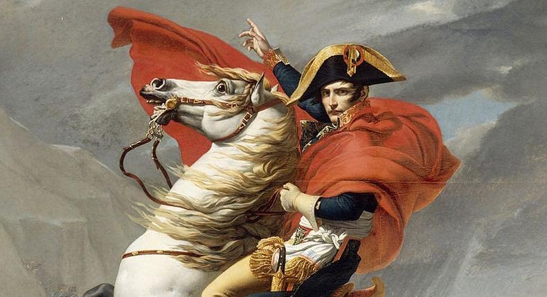 Bonaparte Crossing the Grand Saint-Bernard Pass, May 20,1800.Fine Art Images/Heritage Images/Getty Images