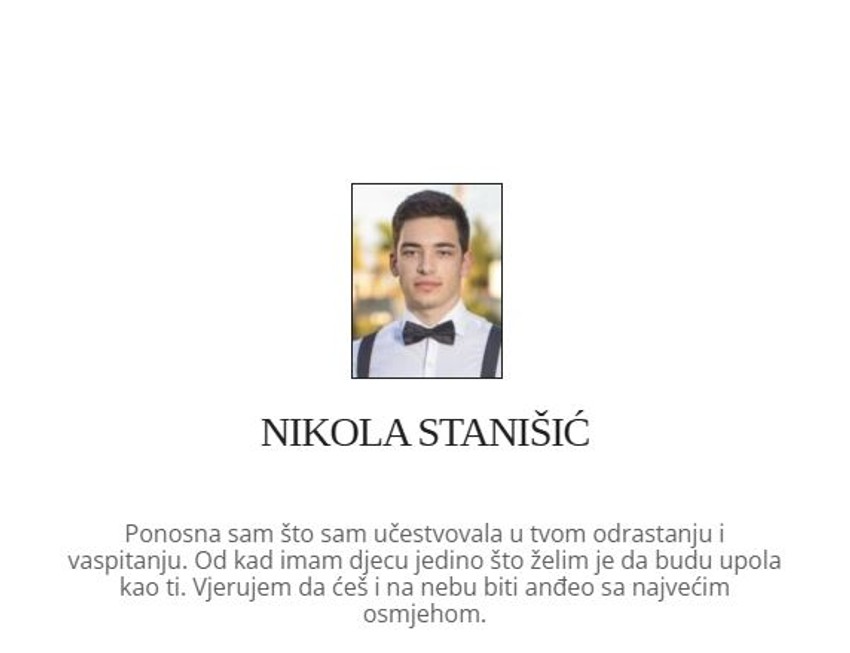 Čitulje za Svetislava i Nikolu Stanišića 