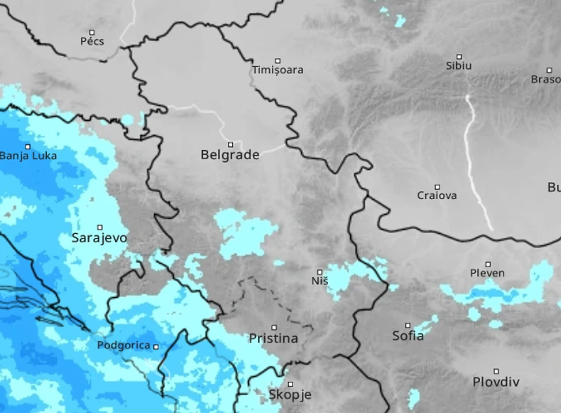 Kiša u Srbiju u 9 sati u nedelju
