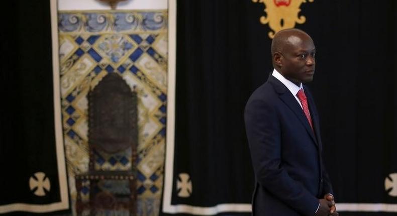 Guinea-Bissau's President Jose Mario Vaz arrives to speak with journalists after a meeting with his Portuguese counterpart Anibal Cavaco Silva (not pictured) at Belem presidential palace in Lisbon June 19, 2014. REUTERS/Rafael Marchante