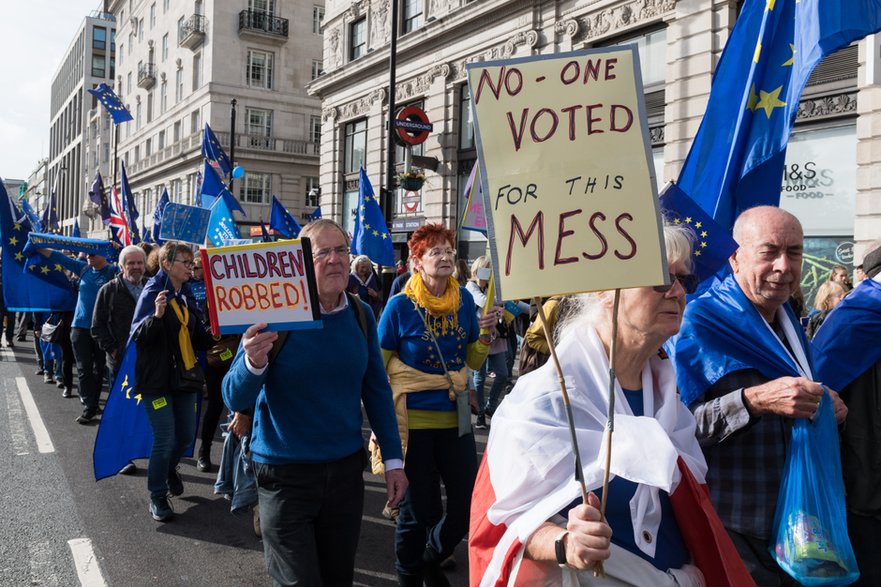 Prounijna demonstracja na ulicach Londynu, 22 października 2022 r.