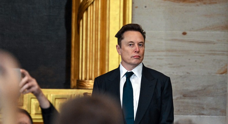 Elon Musk doesn't seem concerned about Trump pulling back Biden's EV mandates.Kenny Holston/The New York Times / 11276477p / AFP