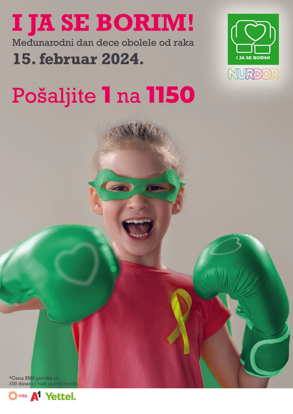 Svetski dan dece obolele od raka i ove godine se obeležava pod sloganom "I ja se borim"!