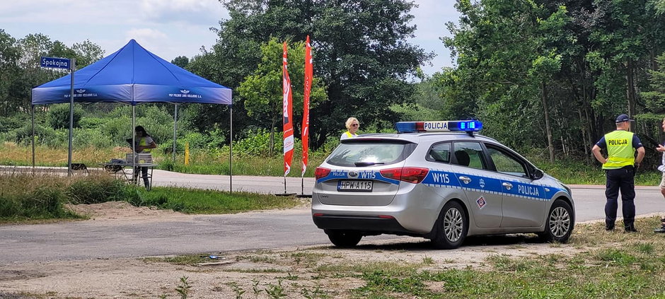 Akcja "Bezpieczny Przejazd" w Pogorzelicy. Foto: Nadmorska Kolej Wąskotorowa