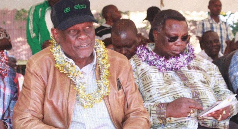 File image of Francis Atwoli with David Murathe at a past event