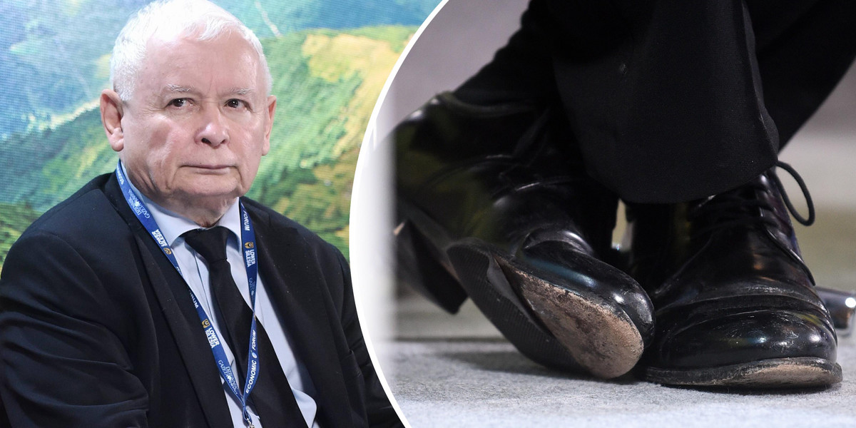 Jarosław Kaczyński i jego buty. Obuwie prezesa PiS znów w centrum uwagi