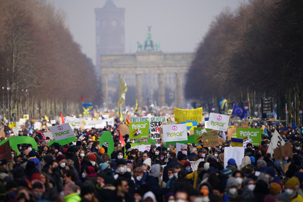 Demonstracja w Berlinie. 27.02.2022