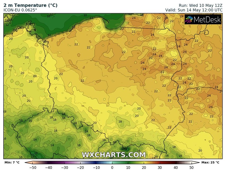 W niedzielę temperatura wzrośnie do 24 st. C