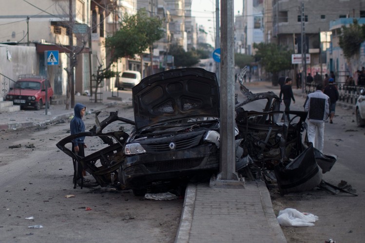 Zniszczenia w Strefie Gazy po izraelskim nalocie