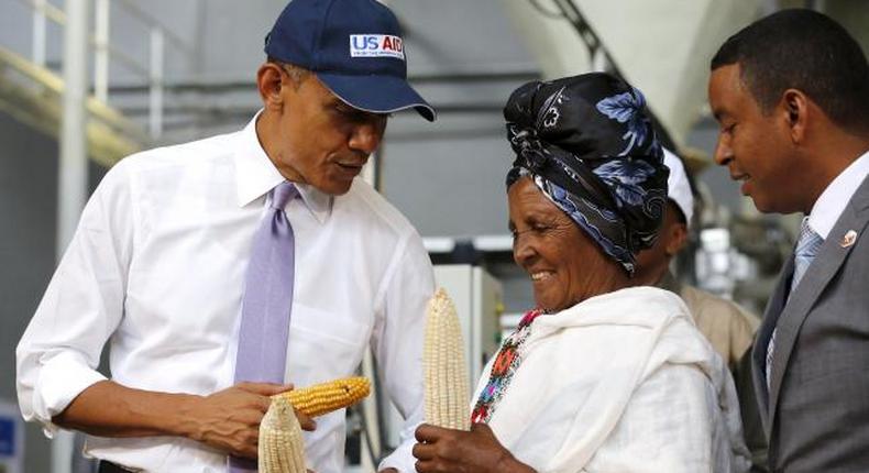 Obama heads to African Union at end of tour to build ties