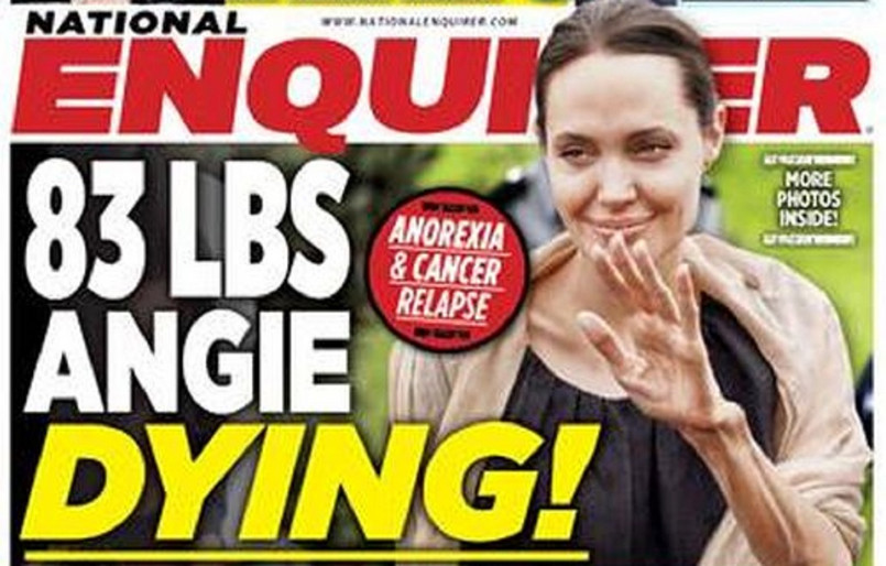 Angelina Jolie na okładce "The National Enquirer"