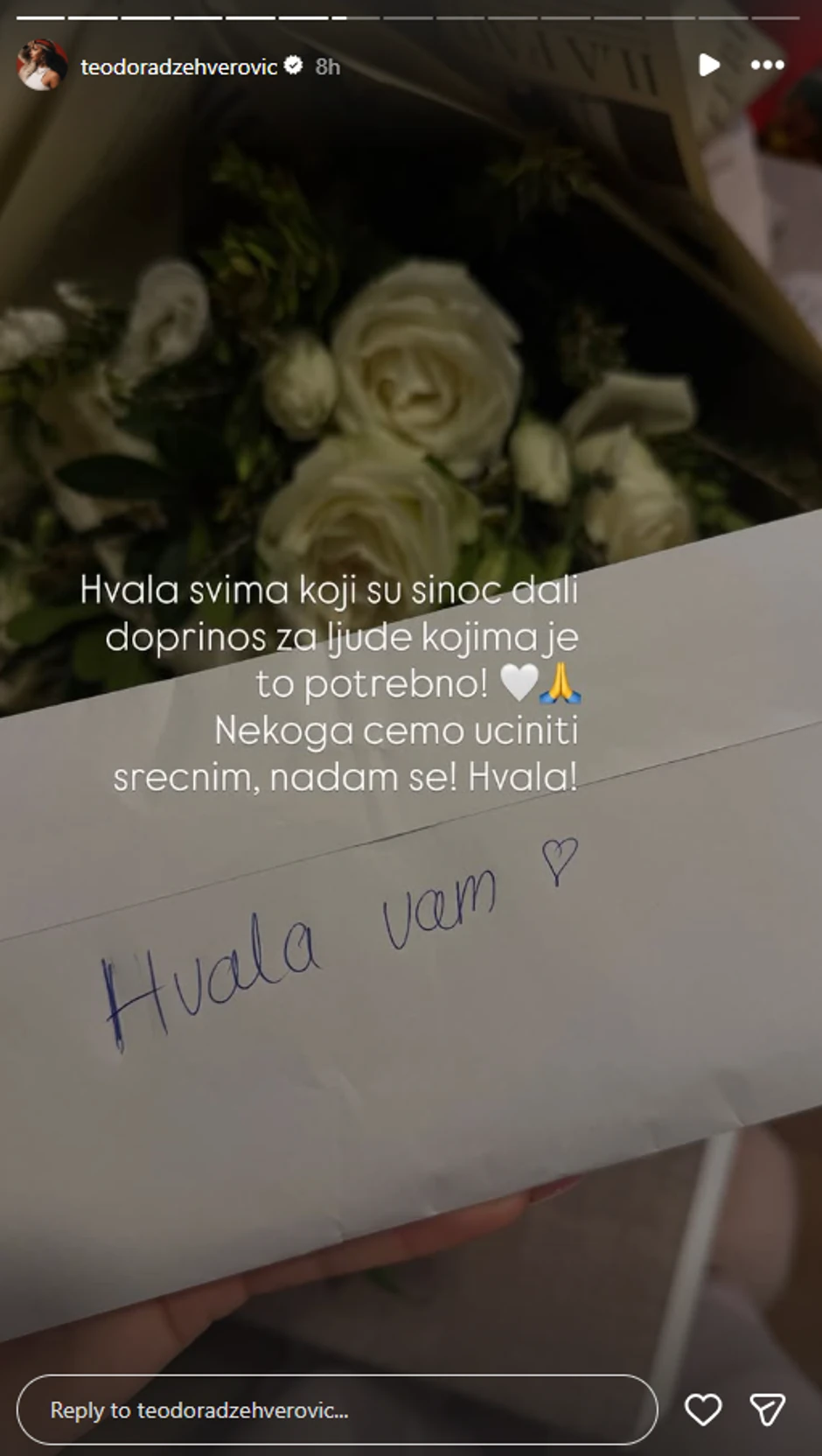 Teodora Džehverović, objava