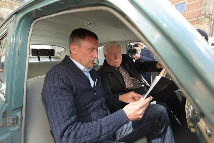 Marek Schramm i Lech Wałęsa