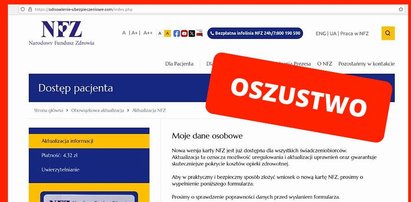 Uwaga! Oszukują "na NFZ". Nie daj się oszukać!