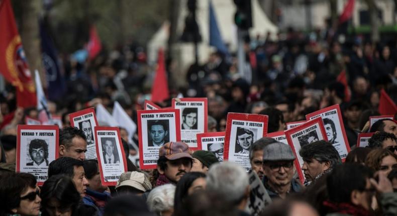 A march backed by leftist groups in Chile brought thousands to the streets of Santiago to honor victims of the Pinochet dictatorship and call for greater urgency in investigating its crimes