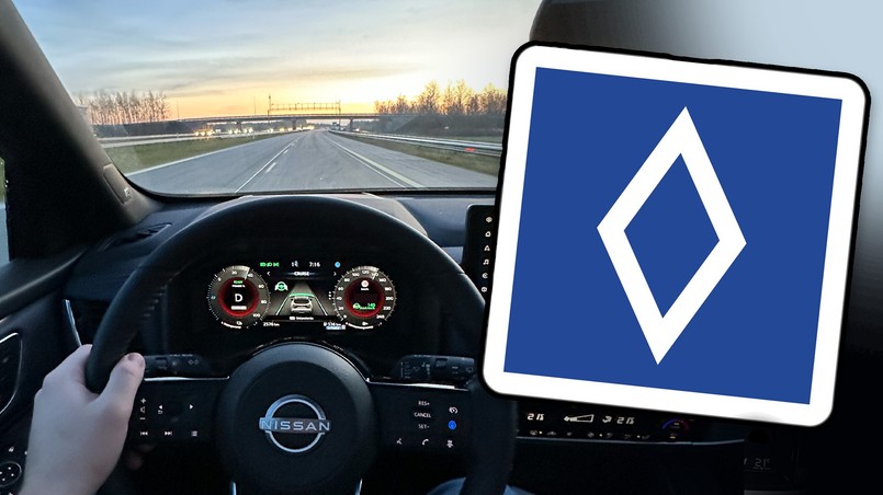 Biały romb na niebieskim tle. Nowy znak drogowy