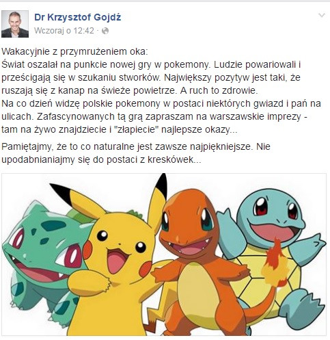 Krzysztof Gojdź screen Facebook