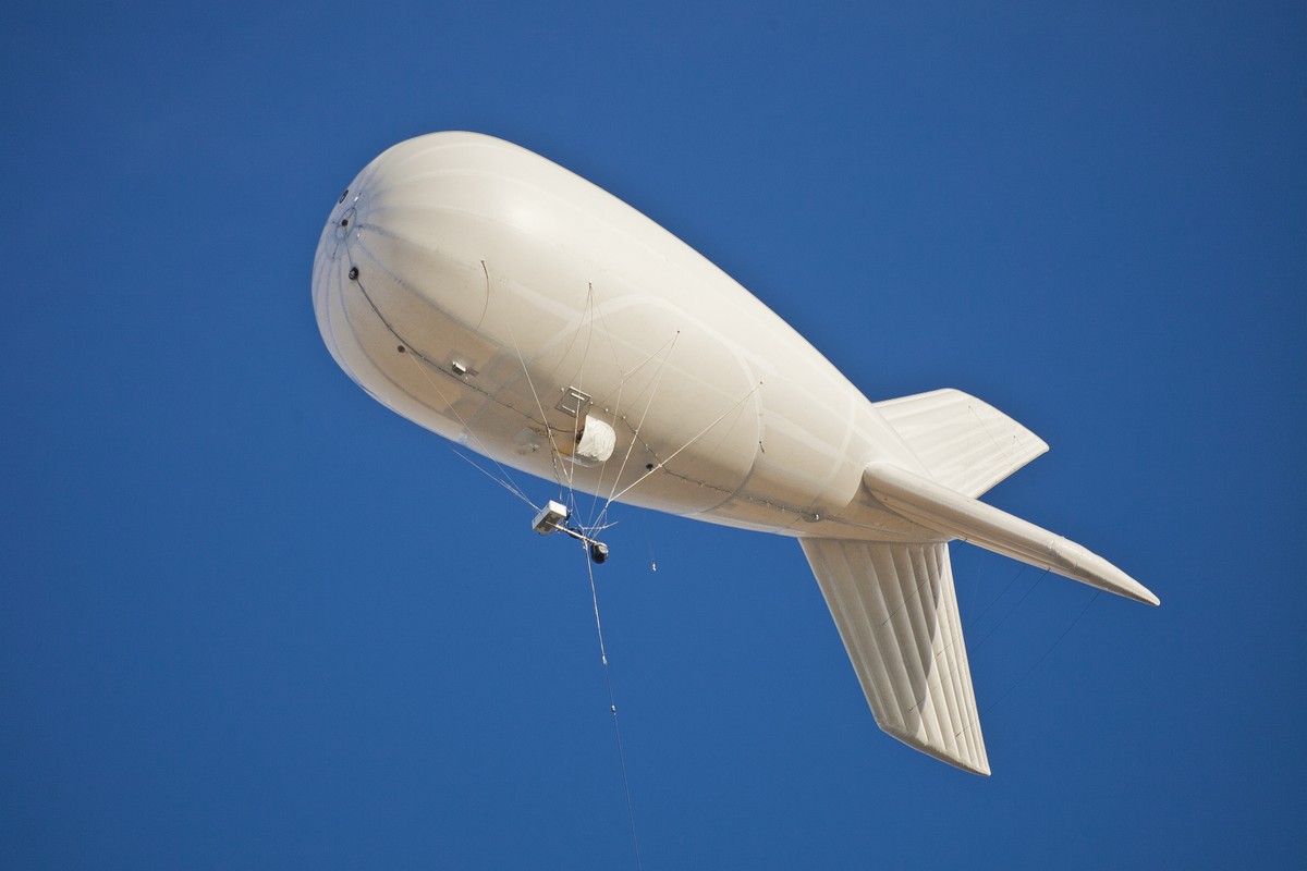 Aerostat na niebie.