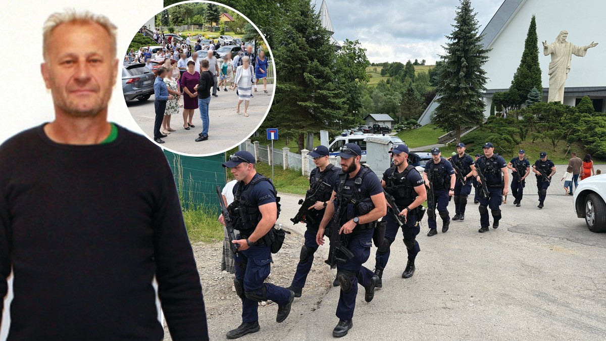 Stara Wieś w strachu? Mimo obławy w kościele tłumy, ale udawano, iż nic się nie stało