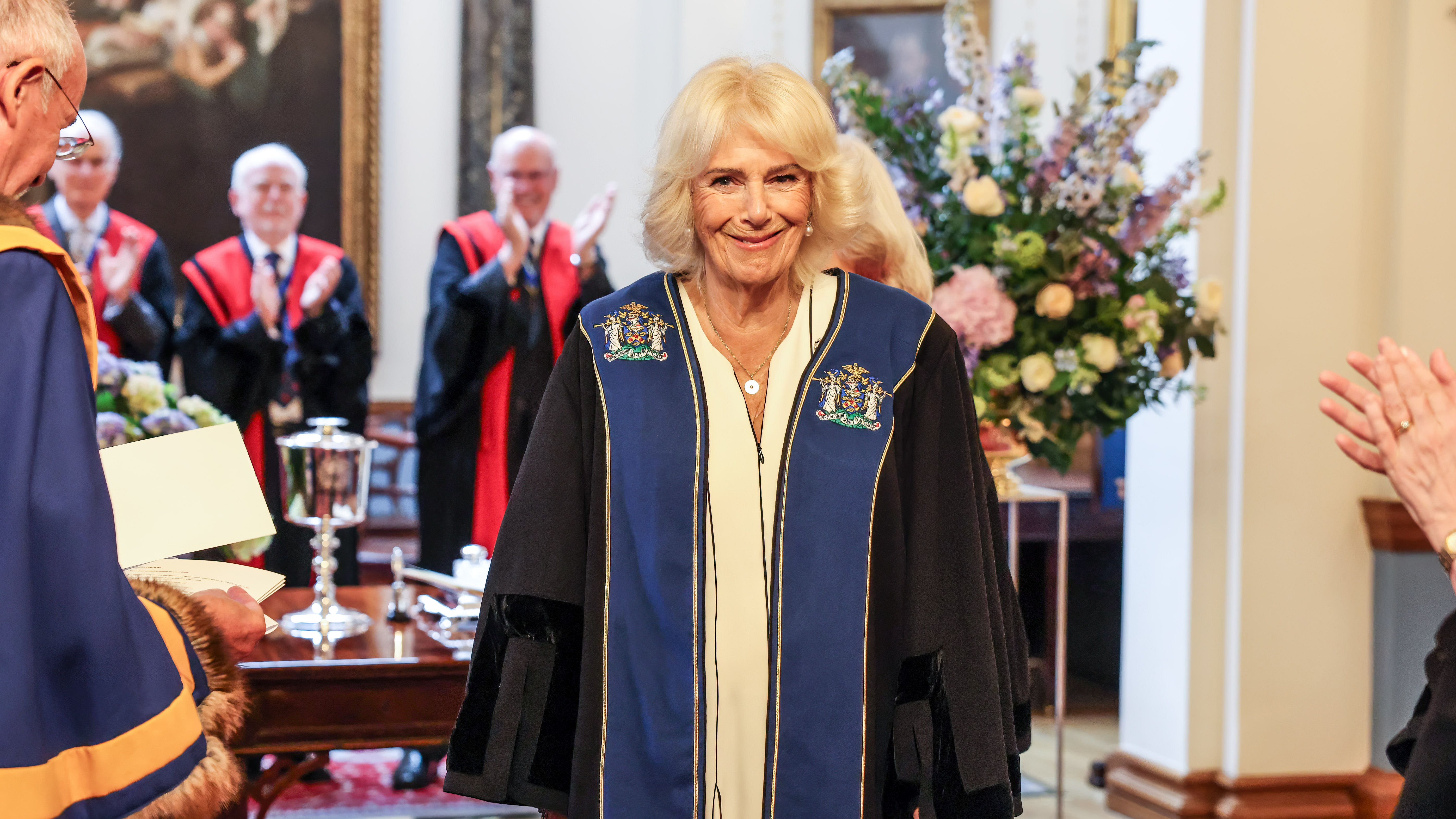 Queen Camilla honoured for literacy work by City company